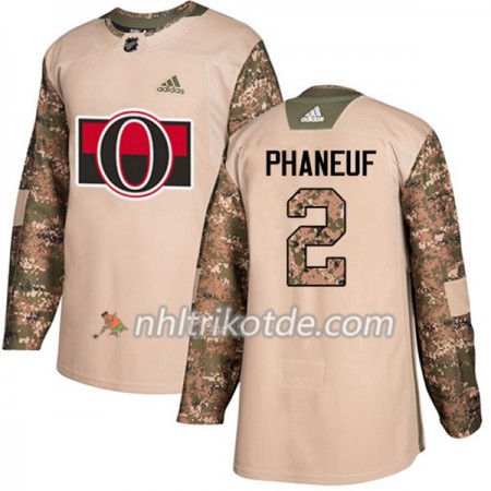 Ottawa Senators Trikot Dion Phaneuf 2 Adidas 2017-2018 Camo Veterans Day Practice Authentic - Herren